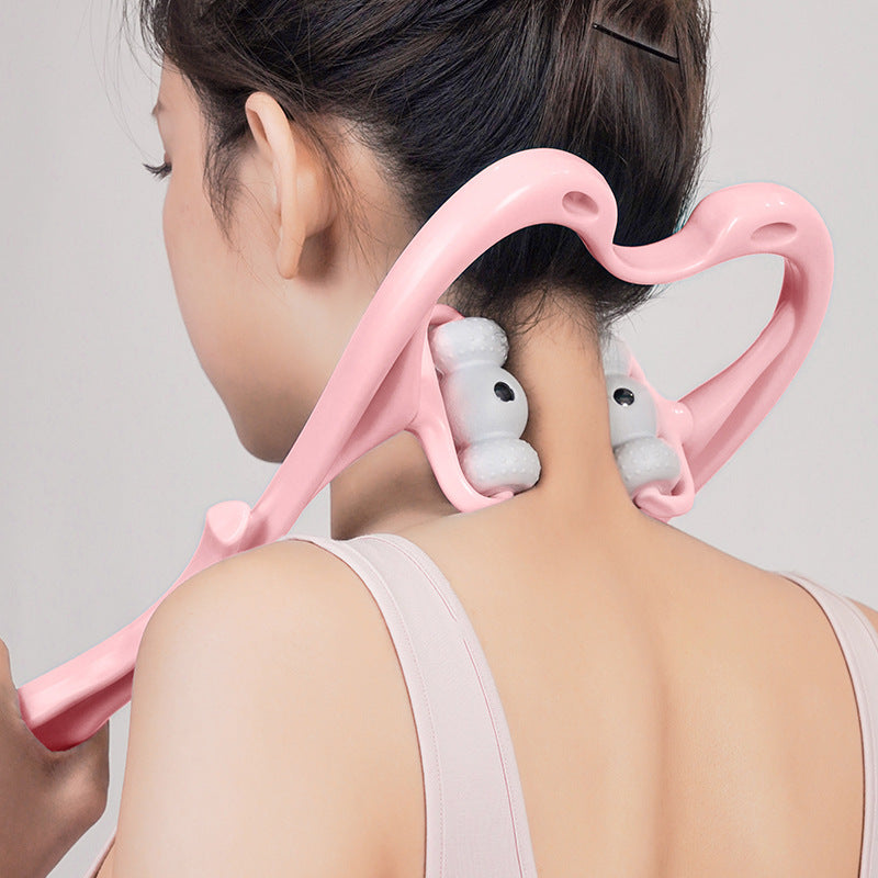 Deep Tissue Manual neck massager 360 Degree Neck Roller With 96 Pressure Point
