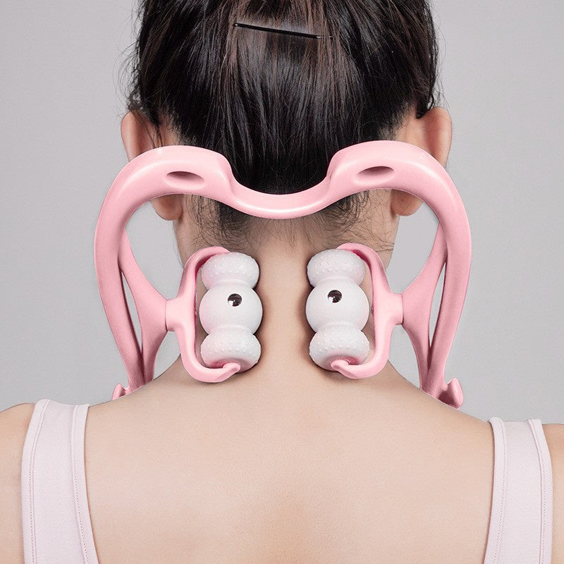 Deep Tissue Manual neck massager 360 Degree Neck Roller With 96 Pressure Point
