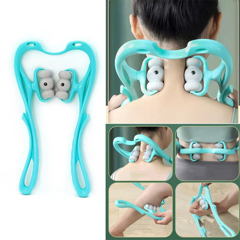Deep Tissue Manual neck massager 360 Degree Neck Roller With 96 Pressure Point