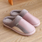 Waterproof Slippers Plush Winter Shoes Home Non-slip Bedroom Slippers Women