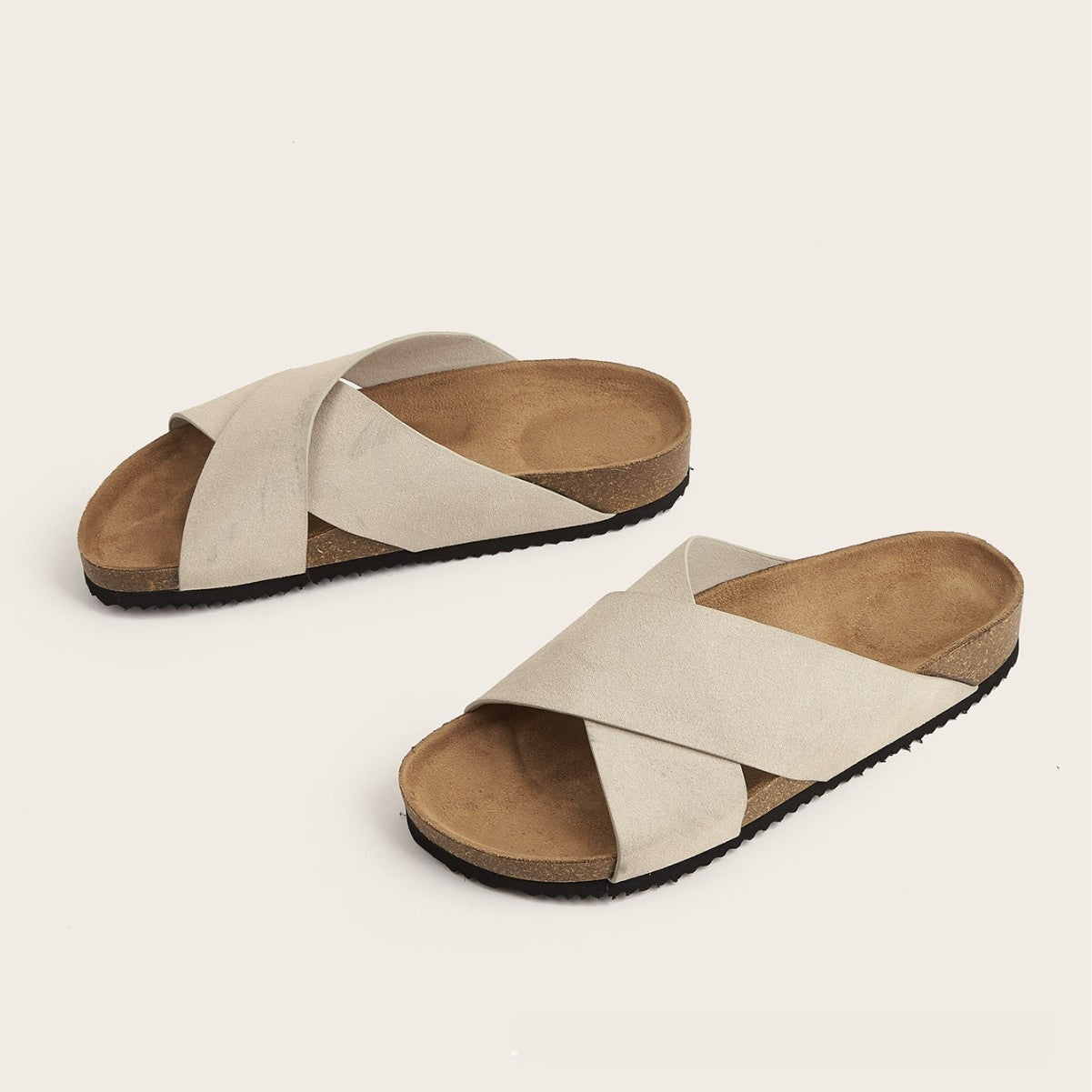 Cross Roman Style Slip-on Flat Sandals