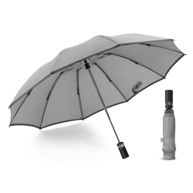 Portable Windproof Folding Umbrella with reflective stripes for night safety