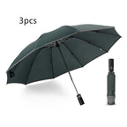 Portable Windproof Folding Umbrella with reflective stripes for night safety