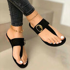 Flat toe casual women's slippers