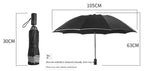 Portable Windproof Folding Umbrella with reflective stripes for night safety