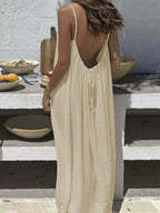 Women's Backless Loose Long Home Wear Nighty Dress