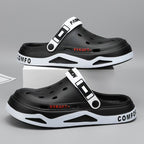 Sandals Summer Breathable Closed Toe Men's Slippers Dual-use Beach Shoes