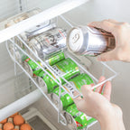 Kitchen storage rack for cans and caned drinks