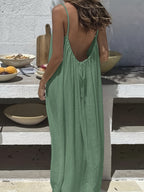 Women's Backless Loose Long Home Wear Nighty Dress