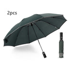 Portable Windproof Folding Umbrella with reflective stripes for night safety