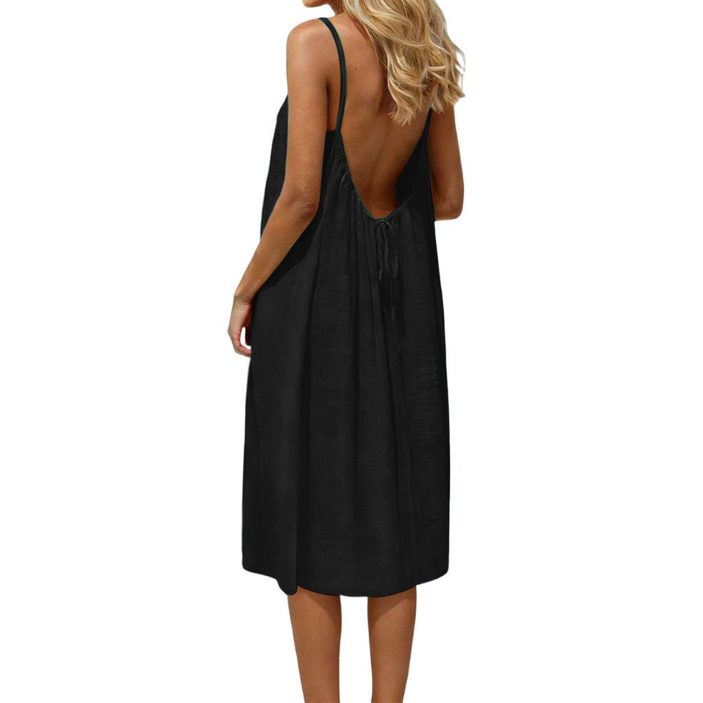 Ice Silk Linen Dress Plus-size Womens Fashion