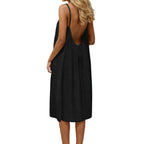 Ice Silk Linen Dress Plus-size Womens Fashion