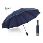 Portable Windproof Folding Umbrella with reflective stripes for night safety