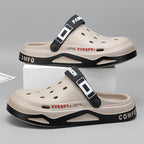 Sandals Summer Breathable Closed Toe Men's Slippers Dual-use Beach Shoes