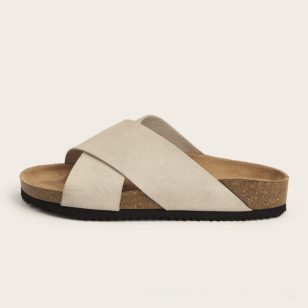 Cross Roman Style Slip-on Flat Sandals