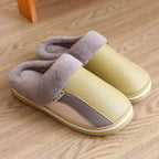 Waterproof Slippers Plush Winter Shoes Home Non-slip Bedroom Slippers Women