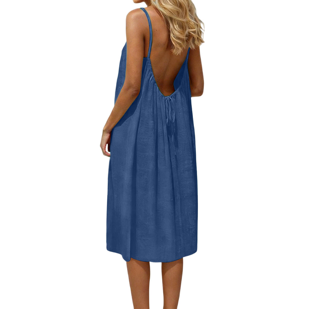 Ice Silk Linen Dress Plus-size Womens Fashion