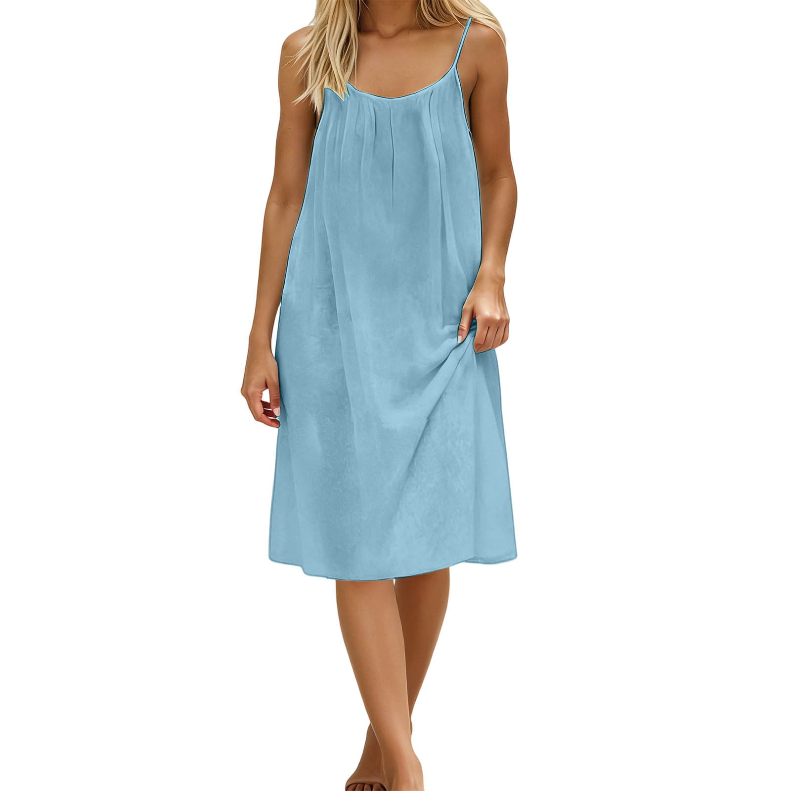 Ice Silk Linen Dress Plus-size Womens Fashion