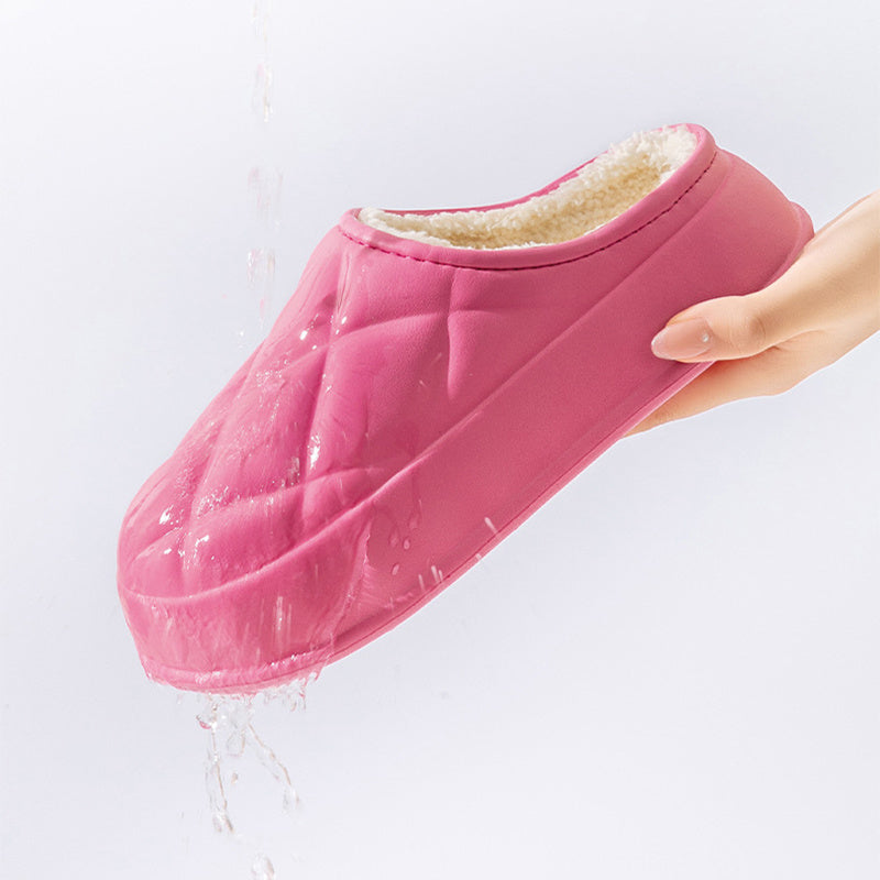 Winter Plush Indoors Slippers for Women's - Rhombus Design
