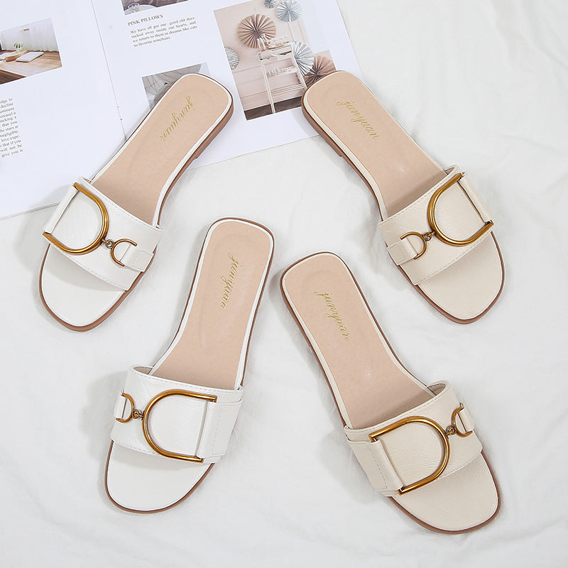 Flat Slippers Women's   Beach Seaside Fashion Sandals
