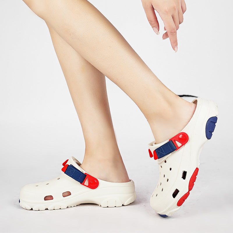 Thick Bottom Increased Closed Toe Coros Slippers